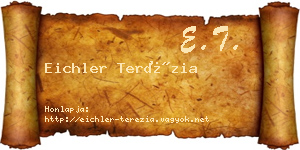 Eichler Terézia névjegykártya